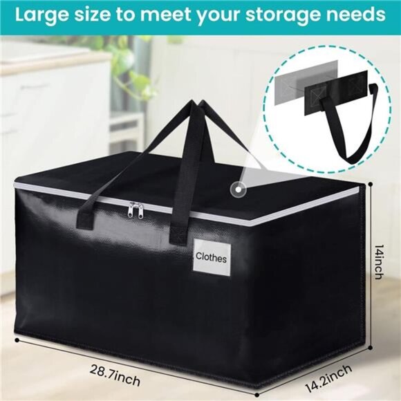 Extra Large Moving Boxes-Moving Bags with Zipper, Carrying Handles and Tag - Picture 2 of 7
